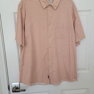 Faherty Men's Patterned Shirt - Orange and White